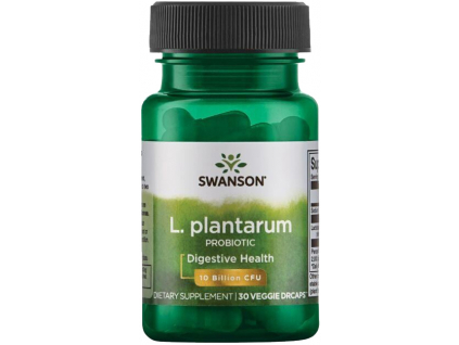 Swanson Lactobacillus Plantarum Probiotikum, 10 miliárd CFU, 30 rastlinných kapsúl