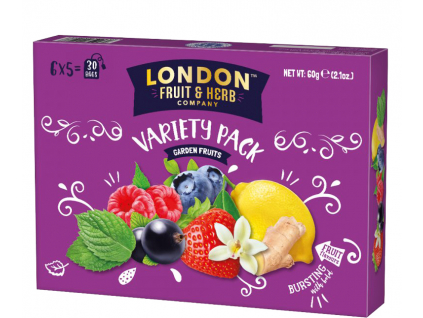 London F&H Mix ovocných a bylinných čajov - Lesné a záhradné plody, 30 vrecúšok, 6 druhov