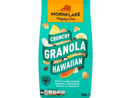 Mornflake Crunchy Granola Hawaiian, Chrumkavá granola s ovocím, semienkami a medom, 500 g