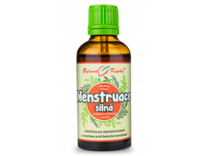 Bylinné kapky Menštruácia silná - tinktúra, 50 ml