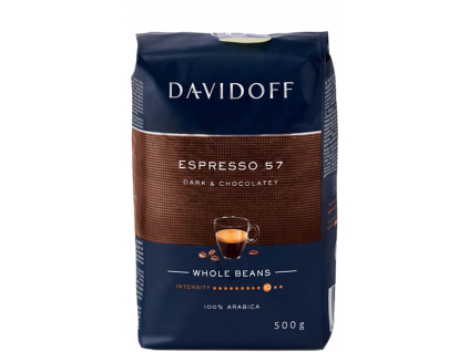Davidoff Espresso 57 Dark & Chocolatey, zrnková káva, 100% Arabica, 500 g