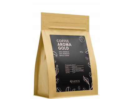 NATIOS Aroma Gold, zrnková káva, 50/50, 250 g