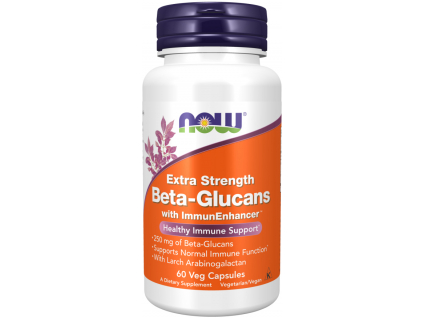 NOW FOODS Beta-Glucans with ImmunEnhancer, Extra Strength, 60 rastlinných kapsúl