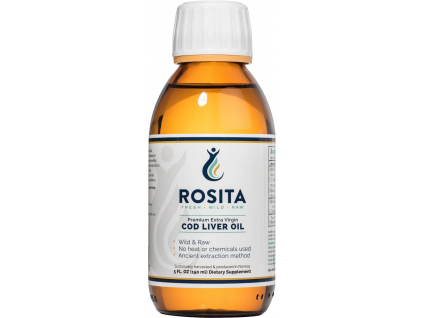 Rosita Extra Virgin Cod Liver Oil Liquid, Extra panenský olej z tresčej pečene, 150 ml