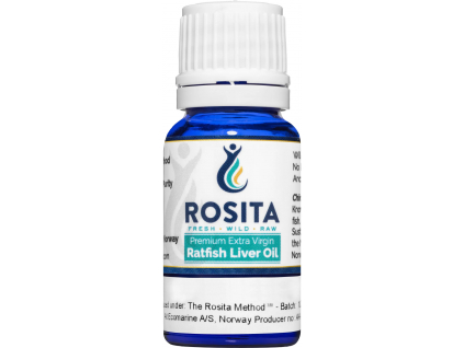 Rosita Extra Virgin Ratfish Liver Oil Liquid, Extra panenský olej z pečene chiméry, 10 ml