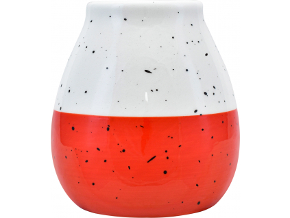 Keramická kalabasa Toro, Červeno-biela, 350 ml