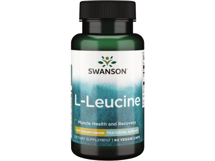 Swanson L-Leucine AjiPure, 500 mg, 60 rastlinných kapsúl