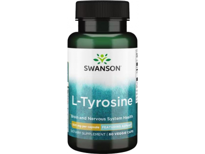 Swanson L-Tyrosine AjiPure, 500 mg, 60 rastlinných kapsúl