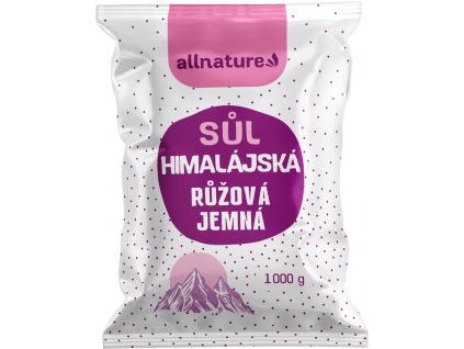 Allnature Himalájska soľ ružová jemná, 1000 g