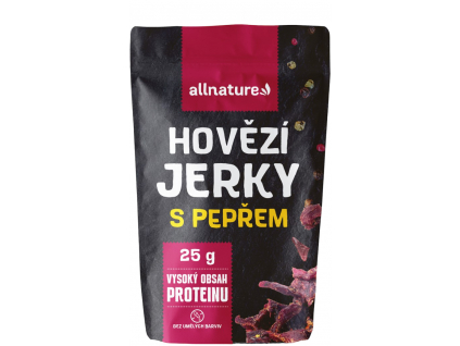 Allnature Beef Jerky, Pepper, 25 g
