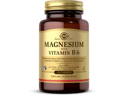 Solgar Magnesium with Vitamin B6, 400 mg, 100 tabliet