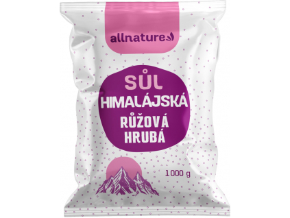 Allnature Himalájská sůl růžová hrubá, 1000 g