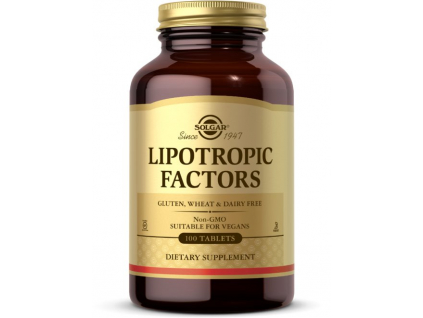 Solgar Lipotropic Factors, Lipotropné faktory, 100 tabliet