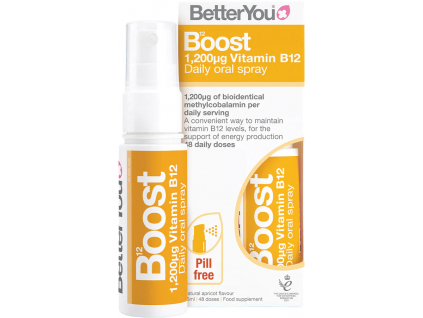 BetterYou Boost Vitamín B12 Oral Spray, Orálny sprej, 25 ml (192 strekov)
