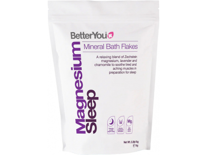 BetterYou Magnesium Bath Flakes Sleep, Magnesiové vločky do kúpeľa - spánok, 1 kg