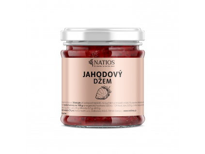 NATIOS Jahodový džem s kúskami ovocia, 210 ml