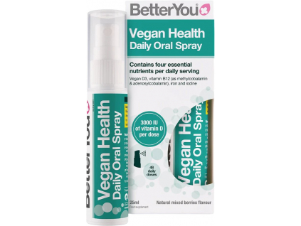 BetterYou Vegan Health Oral Spray, Orálny sprej, 25 ml (192 strekov) 1