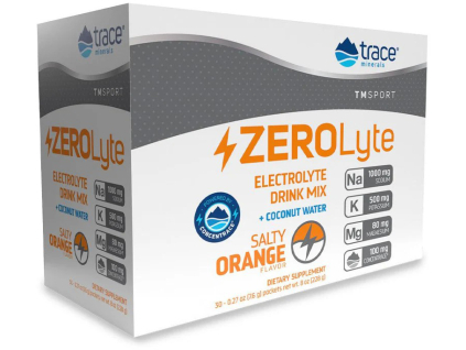 Trace Minerals ZEROLyte Salty Orange, Elektrolyty - pomaranč, 231 g