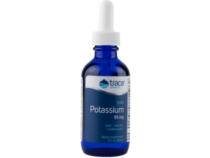 Trace Minerals Liquid Ionic Potassium, Tekutý draslík, 99 mg, 59 ml