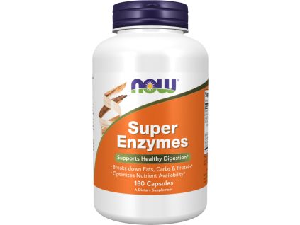 NOW FOODS Super Enzymes, tráviace enzýmy, 180 kapsúl