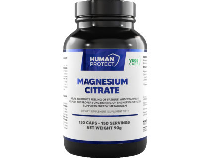 Human Protect Magnesium Citrate, 500 mg (80 mg elem. horčík), 150 rastlinných kapsúl
