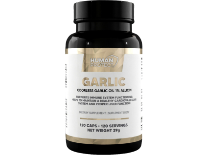Human Protect Garlic Odorless Oil, Allicín 1%, Cesnakový olej bez zápachu, 15 mg, 120 softgel kapsúl
