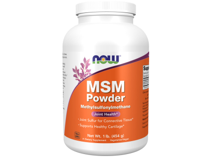 NOW FOODS MSM, Prášok, 454 g