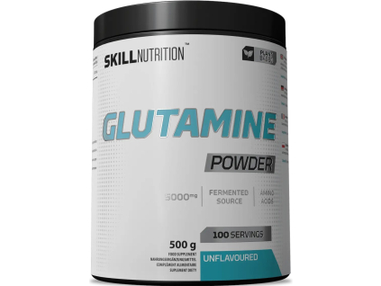 Skill Nutrition Glutamine Powder, Neochutený, 500 g