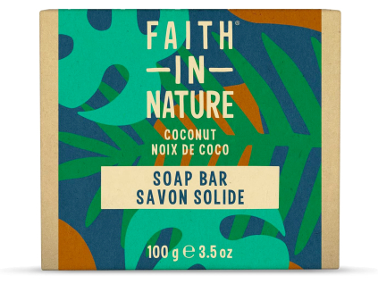 Faith in Nature Rastlinné tuhé mydlo, Kokosový olej, 100 g