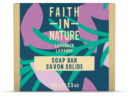 Faith in Nature Rastlinné tuhé mydlo, Levanduľa, 100 g