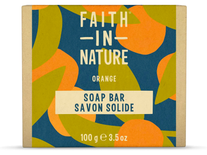 Faith in Nature Rastlinné tuhé mydlo, Pomaranč, 100 g