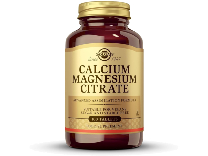 Solgar Calcium Magnesium Citrate, Vápnik a horčík, 100 tabliet