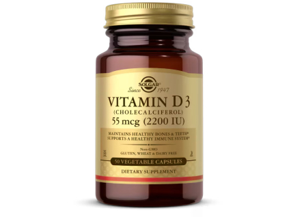 Solgar Vitamín D3, 2200 IU, 50 kapsúl