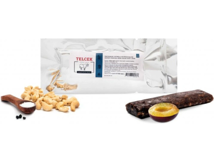 TELCEK Hovädzia proteínová tyčinka (hovädzie, kešu, slivky, soľ a korenie), 50 g