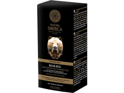 Natura Siberica For Men Bear Hug, Awakening Face Washing Gel, 150 ml  Prebúdzajúci oplachovací gél na tvár Medvedí objatí
