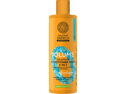 Natura Siberica Volume Oblepikha Conditioner-Mask 2-in-1, 400 ml  Kolagénový kondicionér-maska ​​pre objem 2v1