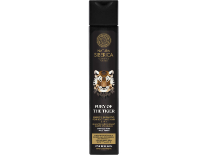 Natura Siberica For Men Fury Of The Tiger, Energy Shampoo For Body And Hair 2-in-1, 250 ml  Energizujúci šampón na telo a vlasy 2 v 1 Zúrivosť tigra