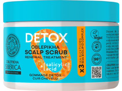 Natura Siberica Detox Oblepikha Scalp Scrub, 300 ml  Detoxikační peeling pro vlasovou pokožku