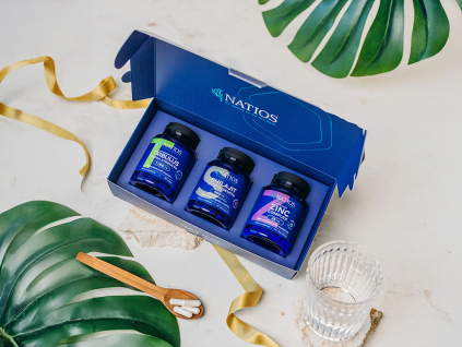 NATIOS Darčekový balíček Mužská vitalita  Tribulus, Shilajit, Zinok