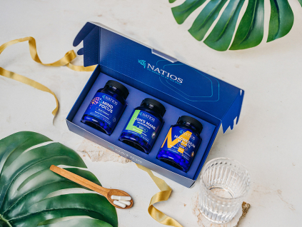 NATIOS Darčekový balíček pre sústredenie a jasnú myseľ  Mind Focus, Lion's Mane, Magnesium Malate