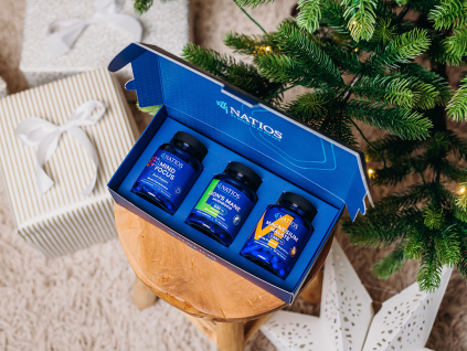 NATIOS Darčekový balíček pre sústredenie a jasnú myseľ  Mind Focus, Lion's Mane, Magnesium Malate