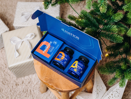 NATIOS Darčekový balíček Silná imunita a trávenie  Probiotiká, Acerola, Vitamín D3