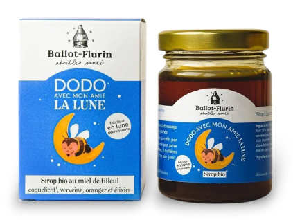 Ballot Flurin Dodo Avec Mon Amie La Lune bio nočný sirup s lipovým medom a alkoholovým macerátom z kvetov maku, 125 g