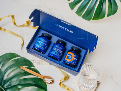 NATIOS x @lekarna_v_kapse darčekový balíček  Vitamín D3, Betaglukán, Horčík Bisglycinát