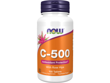 NOW FOODS Vitamín C-500 s šípkovou ružou, 500 mg, 100 tabliet