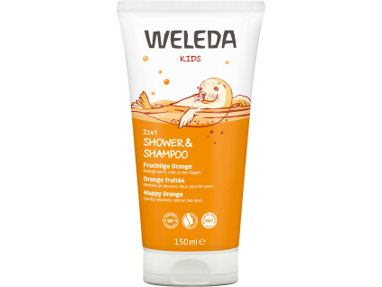 WELEDA 2 v 1 Sprchový krém a šampón Šťastný pomaranč, 150 ml