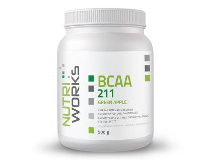 NUTRIWORKS BCAA 211, Jablko, 500 g