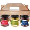 HoneyMix Darčeková sada medov, Jahoda, Zázvor a citrónová tráva, Čučoriedka, 3x250 g