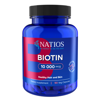 13121 1 natios biotin 10 000 mcg extra strength 90 veganskych kapsli