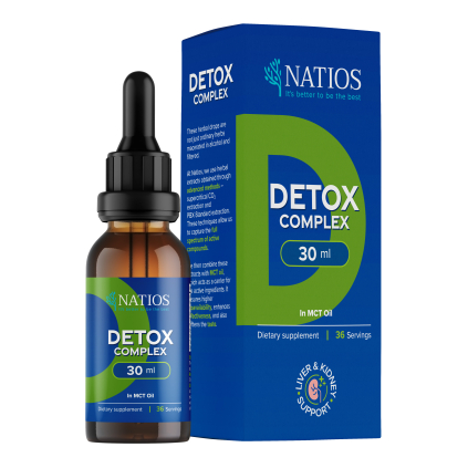 NATIOS Detox Complex, Bylinné kapky v MCT oleji, 30 ml